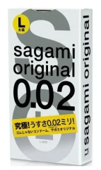 Презервативы Sagami Original 0.02 L-size увеличенного размера - 3 шт.