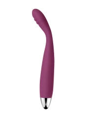 Фиолетовый вибратор Cici Violet с гнущейся головкой - 18,2 см.
